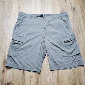 REI Mens Size 40" Cargo Shorts; Steel; Fishing Hiking Outdoors; 10" inseam